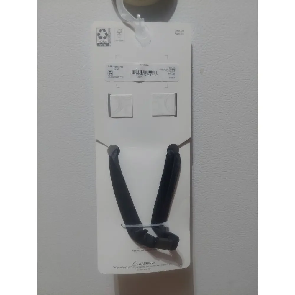 Wonder Nation 2 Piece Set Black Zip Tie & Pocket Square Kids Ages 3+ New